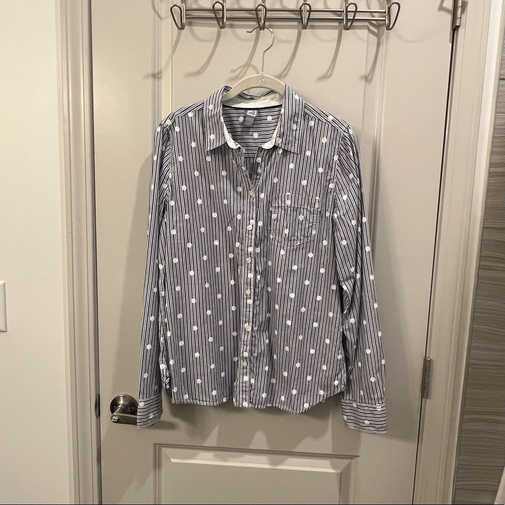 DONATED JCPenney Long Sleeve Button Down Shirt, Women’s Large